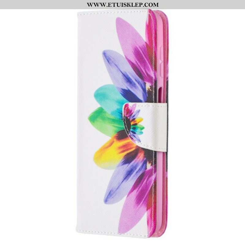 Etui Folio do Samsung Galaxy M12 / A12 Akwarela Kwiat
